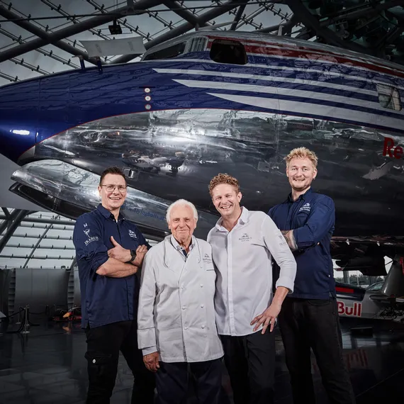 Ikarus Team: from left to right - Martin Ebert, Eckart Witzigmann, Martin Klein, Stefan Howells