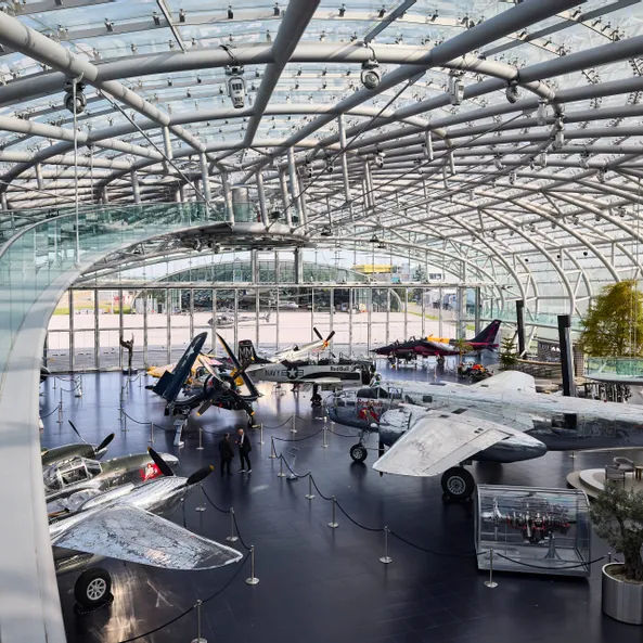 Red Bull Hangar-7 Architecture, exhibits, Aircraft, racing cars, plants