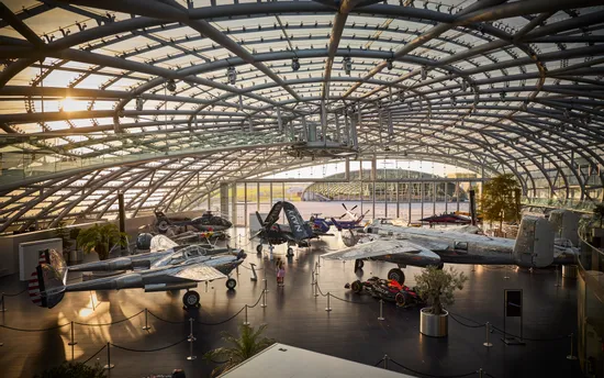 Red Bull Hangar-7 Architecture, exhibits, Aircraft, racing cars, plants