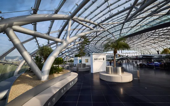 Architecture, plants, art exhibition