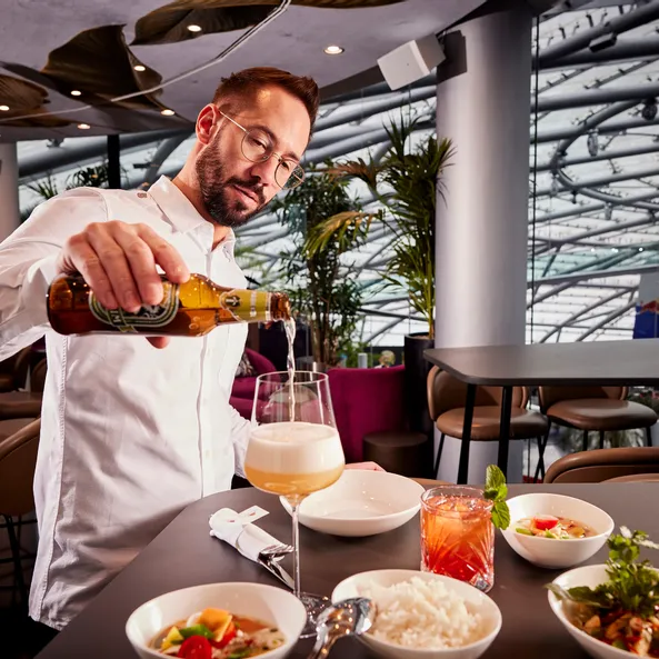 Bar Food dishes with drinks